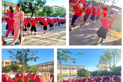 Trường Tiểu học Nghĩa Minh: Khai giảng trực tiếp – hòa nhịp khai giảng trực tuyến toàn quốc